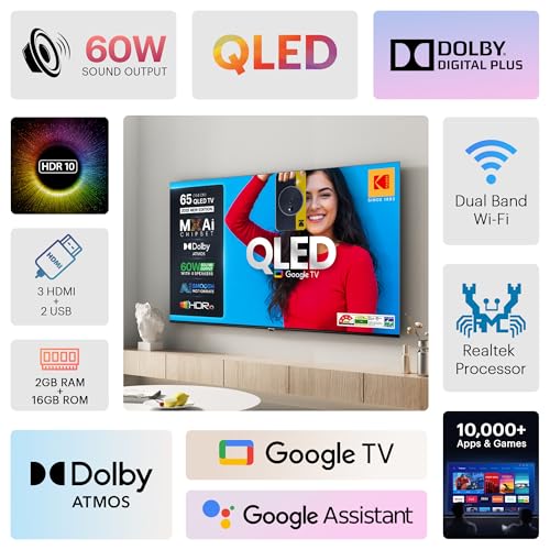 Kodak 164 cm (65 inches) Matrix Series UHD 4K QLED Google TV 65ST5035 - Image 4