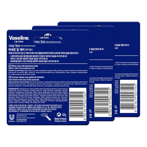 Vaseline Lip Care Rosy Lips Tinted Lip Balm Stick 4.8g (Pack of 3) - Image 3