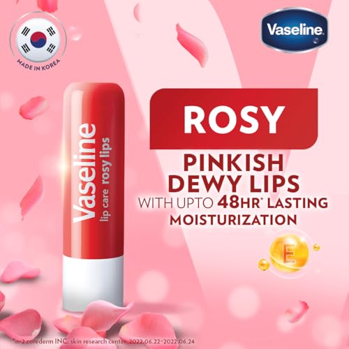 Vaseline Lip Care Rosy Lips Tinted Lip Balm Stick 4.8g (Pack of 3) - Image 4