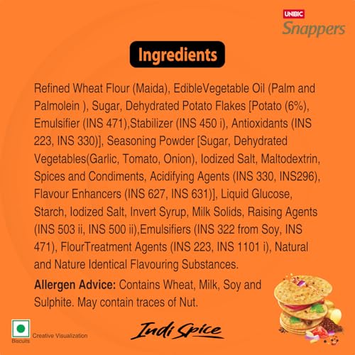 Unibic Snappers Indie spice 560gm /600gm Weight may Vary - Image 3
