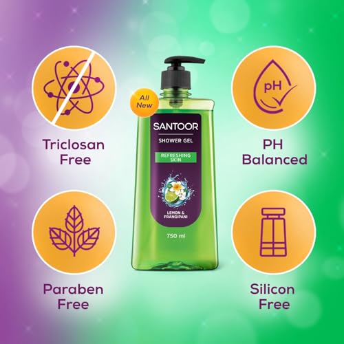 Santoor Refreshing Shower Gel 750ml