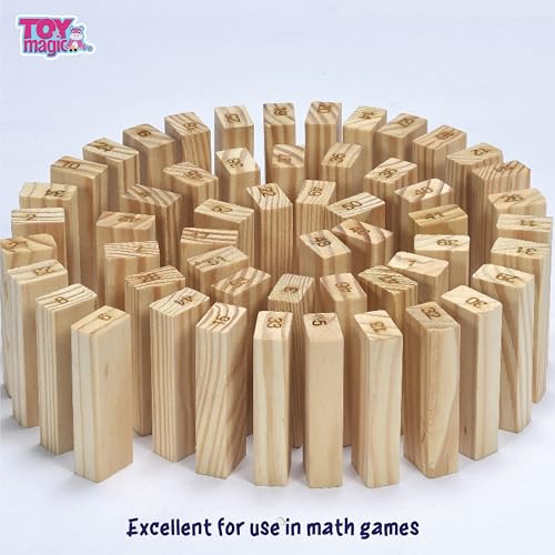 ToyMagic Wooden Numbered Tumbling Tower