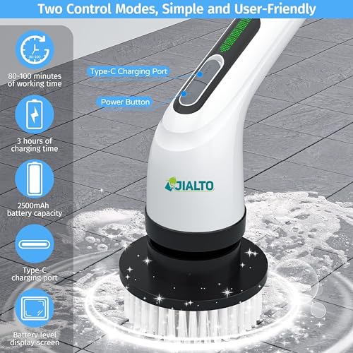 JIALTO Plastic Electric Spin Scrubber