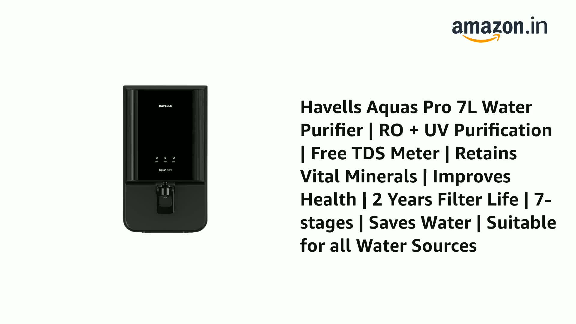 Havells Aquas Pro 7L Water