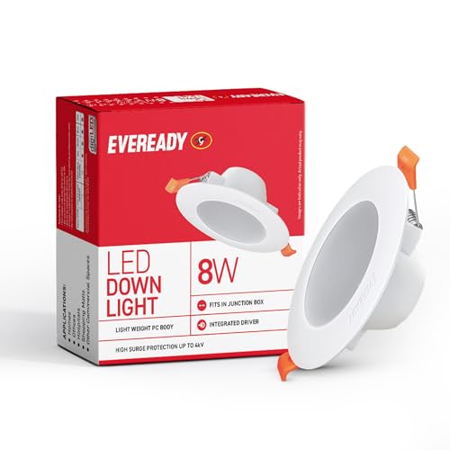 EVEREADY 8W LED Downlight, Round