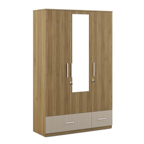 HomeTown Diago 3 Door Wardrobe W Mirror - Image 4