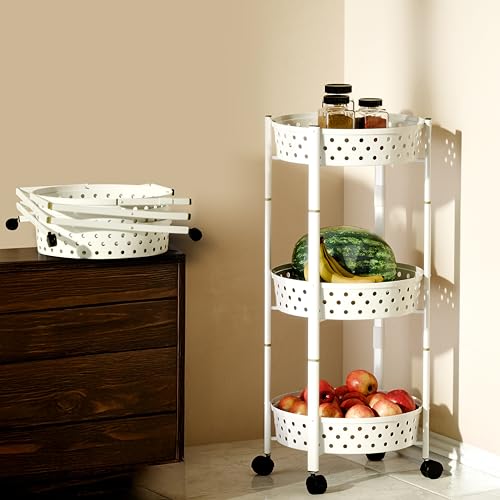 Lifelong Kitchen Storage Rack|3-Layer Baskets|Foldable