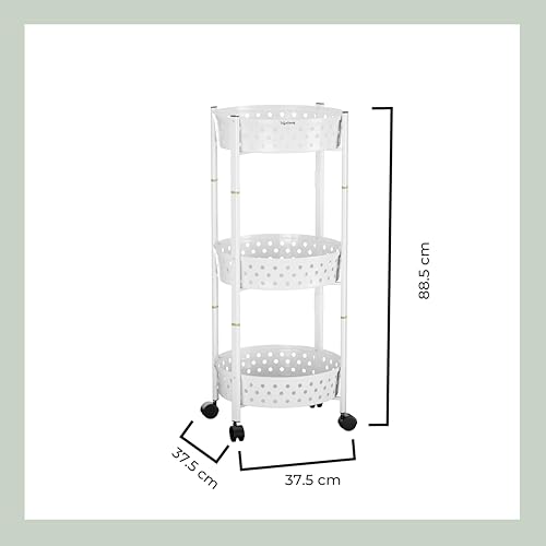 Lifelong Kitchen Storage Rack|3-Layer Baskets|Foldable