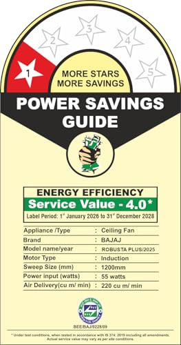 Bajaj Robusta Plus 1200MM Base Brown Ceiling Fan - Image 4