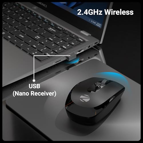 ZEBRONICS Wireless Mouse, 2.4GHz, 3200