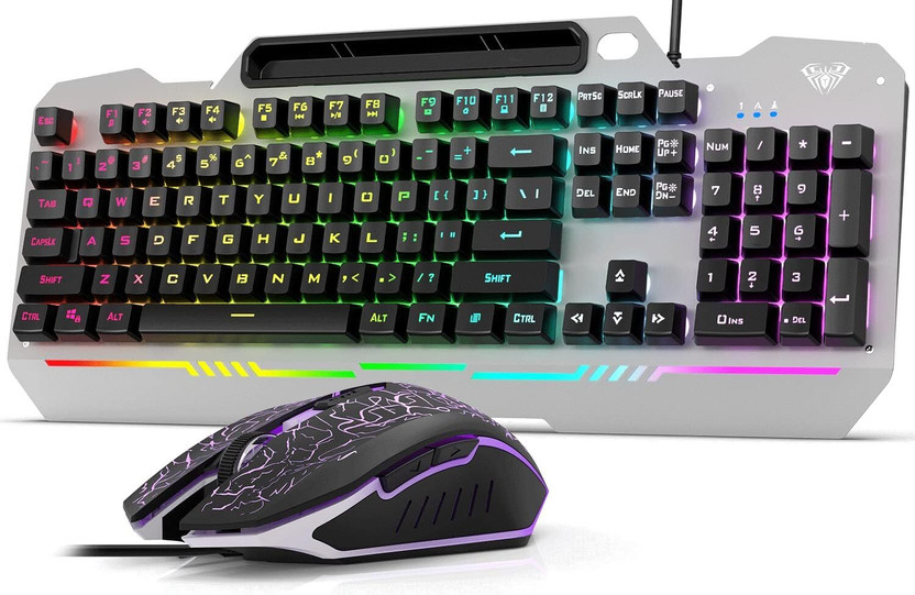 Aula T102 Wired USB Standard Gaming Keyboard Compatible with Desk...more