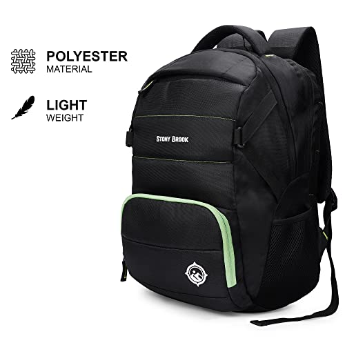 Stony Brook by Nasher Miles Aurora Laptop Backpack 40 L (Black-Green) - Image 2
