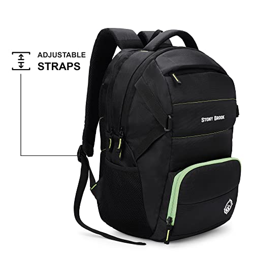 Stony Brook by Nasher Miles Aurora Laptop Backpack 40 L (Black-Green) - Image 3
