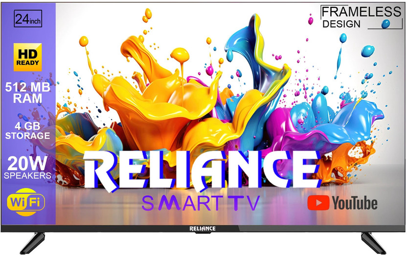 Reliance Jumbo 60 cm (24 inch) HD Ready LED Smart Android TV with...more