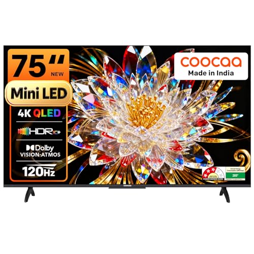 coocaa 190 cm (75 inches) 4K Ultra HD Smart Mini LED QLED Google TV 75MINI75Q