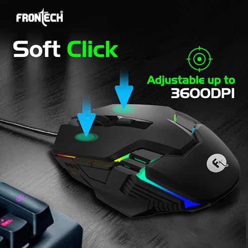 FRONTECH Gaming Mouse, 6-Button USB