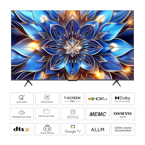 TCL 164 cm (65 inches) 4K Ultra HD Smart QLED Google TV 65C61B (Black) - Image 4