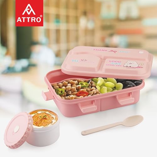 ATTRO Smiley Bite Plastic Lunch