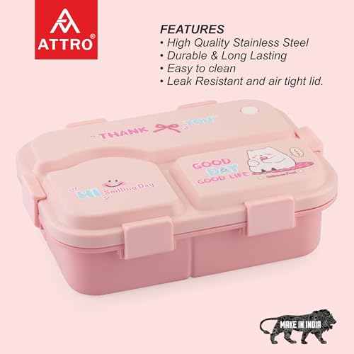 ATTRO Smiley Bite Plastic Lunch
