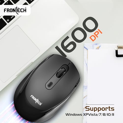 FRONTECH MS-0074 Wireless Mouse, 2.4GHz