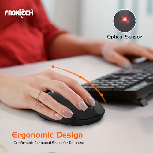 FRONTECH MS-0074 Wireless Mouse, 2.4GHz