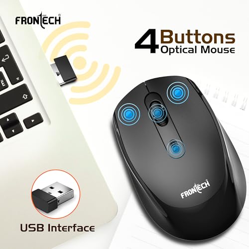 FRONTECH MS-0074 Wireless Mouse, 2.4GHz