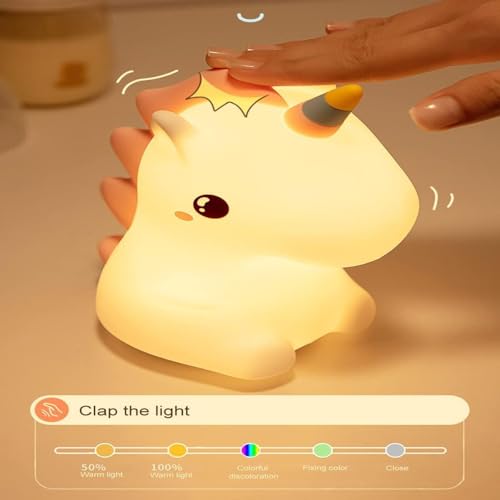 GITGRNTH Silicone Unicorn Night Light