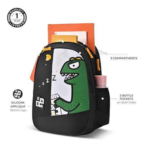 Gear Giant Monster Backpack 15"/20L Small Water Resistant School Bag/Casual Backpack/Daypack/Kids Bag for Boys/Girls (Black-Yellow) - Image 5