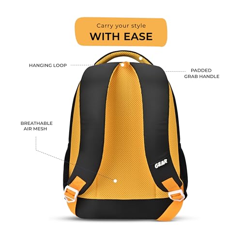 Gear Giant Monster Backpack 15"/20L Small Water Resistant School Bag/Casual Backpack/Daypack/Kids Bag for Boys/Girls (Black-Yellow) - Image 7