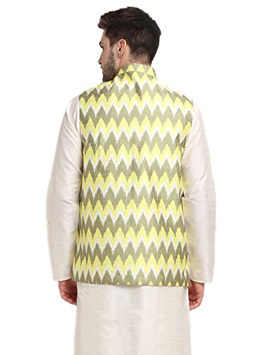 Jompers Men's Ikat Printed Nehru Jacket. - Image 2