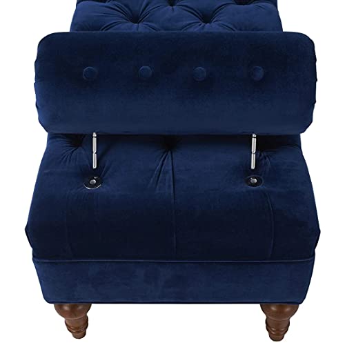CASASTYLE Enroy 3 Seater Sofa Set Cum Diwan (Blue) - Image 4