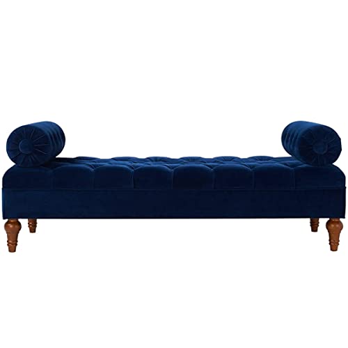 CASASTYLE Enroy 3 Seater Sofa Set Cum Diwan (Blue) - Image 6