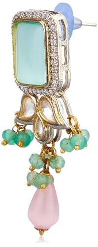 Karatcart Light Green Stone Pink