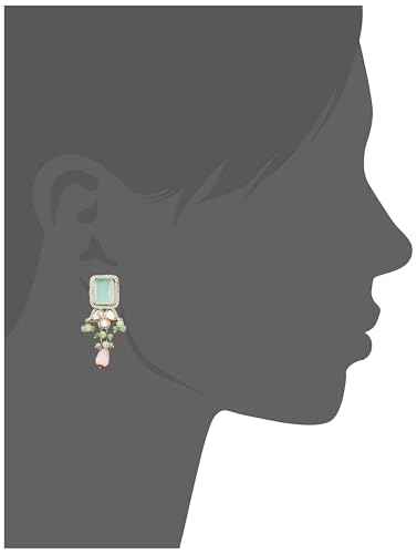 Karatcart Light Green Stone Pink