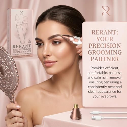 RERANT 2-in-1 Eyebrow Trimmer