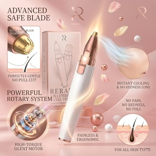 RERANT 2-in-1 Eyebrow Trimmer