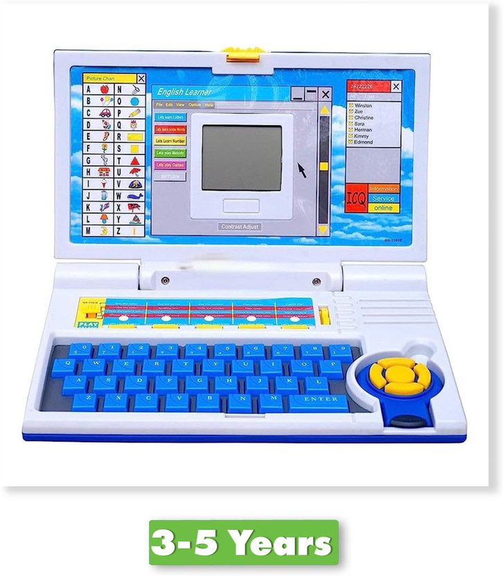 J K INTERNATIONAL Educational Laptop Computer Toy with Mouse for ...more
