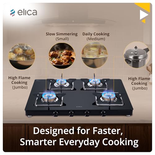 Elica Slimmest 4 Burner Gas