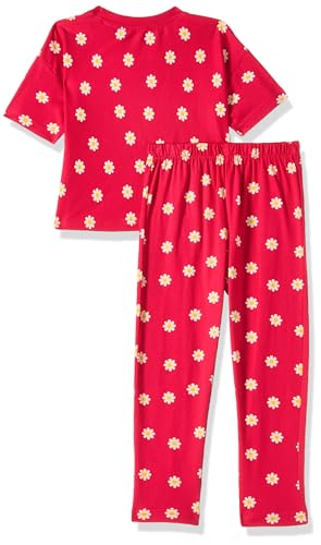 T2F Girls Cotton Printed Oversized Fit Crop Top and Pant Pajama Set - Image 2