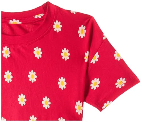 T2F Girls Cotton Printed Oversized Fit Crop Top and Pant Pajama Set - Image 4