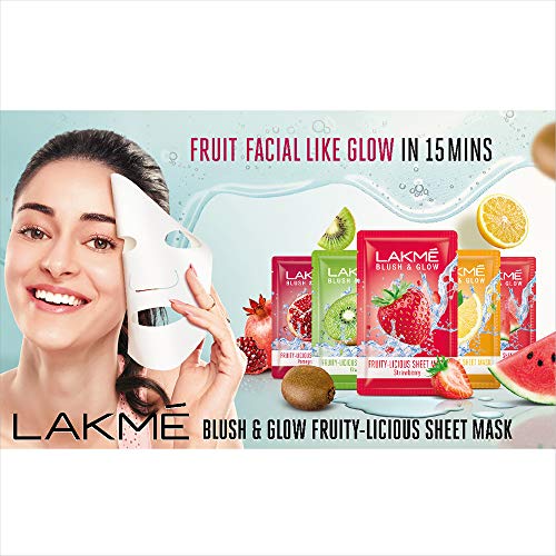 Lakme Blush & Glow Watermelon Sheet Mask, 25 ml - Image 6