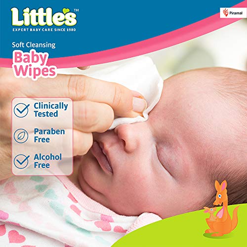 Little's Soft Cleansing Baby Wipes Lid Pack (80 Wipes) - Image 5