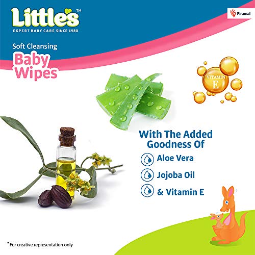 Little's Soft Cleansing Baby Wipes Lid Pack (80 Wipes) - Image 7