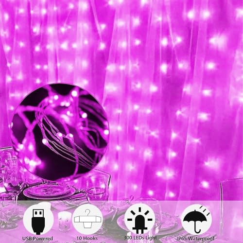 MIRADH 300 LED Fairy Curtain