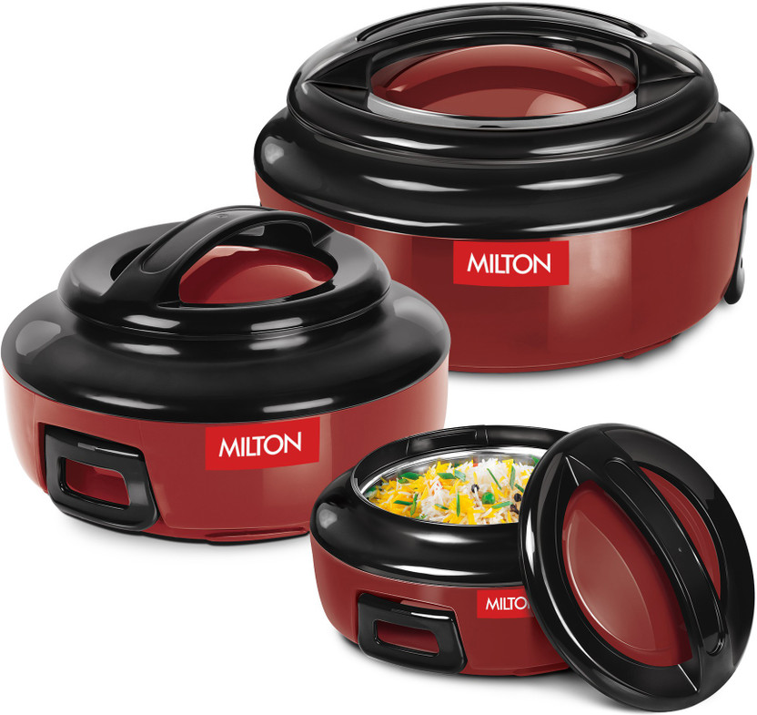 MILTON ERNESTO JR. Pack of 3 Thermoware Casserole Set (420 ml, 85...more