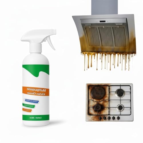 Generic 500ML Kitchen Cleaner Spray – Oil & Grease Stain Remover | Degreaser for Gas Stove, Chimney, BBQ Grill, Exhaust Fan | Non-Flammable Multi-Surface Cleaning Liquid for Home