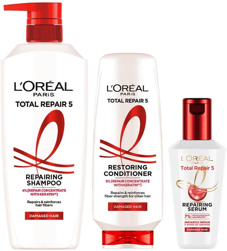 L'Oréal Paris Total Repair 5 Shampoo 650ml + Conditioner 175ml + ...more