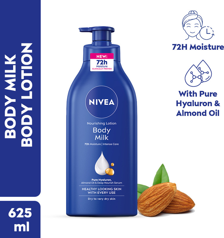 NIVEA Body Milk, Lotion Moisturizer, with Deep Moisture Serum, Hy...more