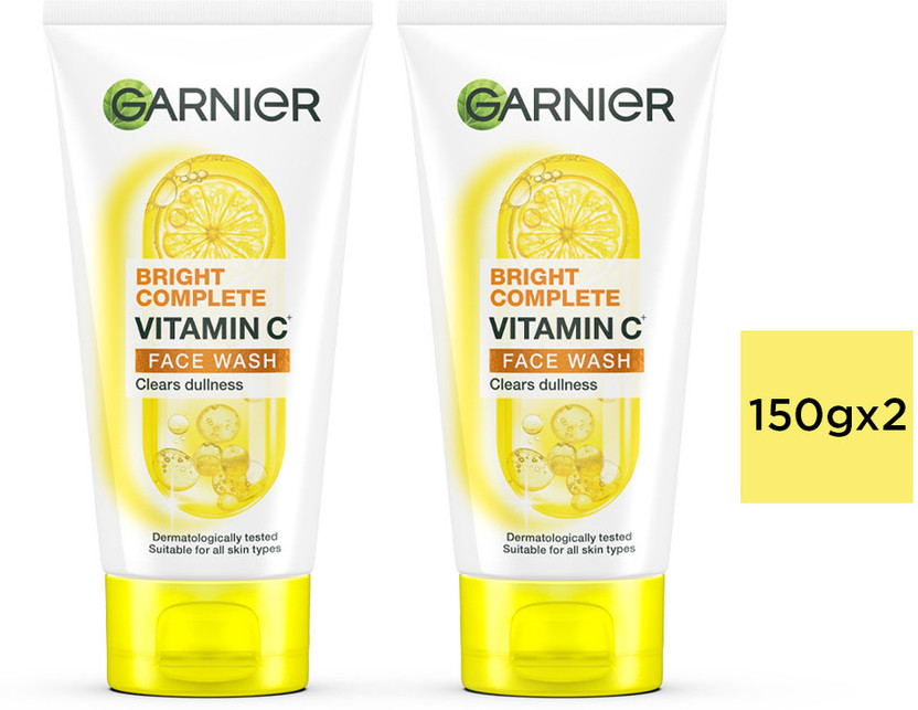 GARNIER Bright Complete VITAMIN C , 150g (Pack of 2)|Brighter and...more