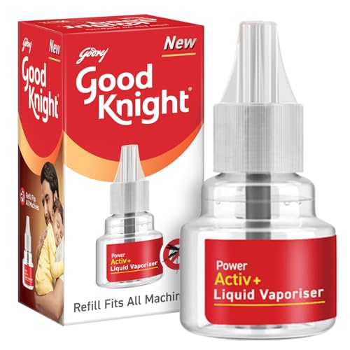 Good knight Power Activ+ Liquid Vaporiser – Pack of 1 (45ml) | 2x Faster Than Before | Mosquito Repellent Refill | India’s Most Powerful Liquid Vaporizer